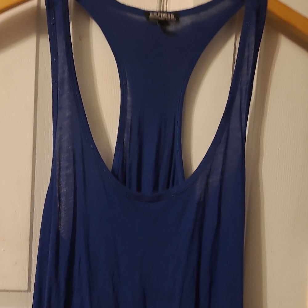 Express Blue Backless Tank Top - Picture 4 of 11